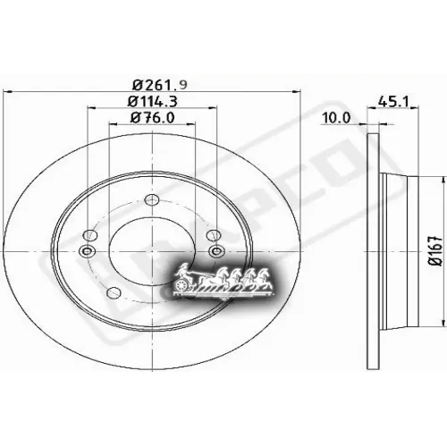 Диск Тормозной Kia Ceed/Soul 11- Задн. BAPCO 