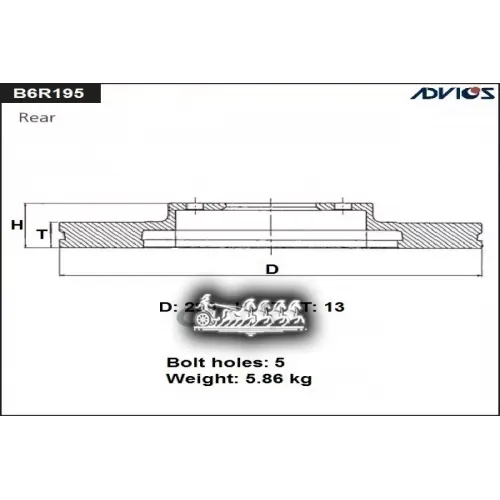 Тормозной Диск Nissan Qashqai Задн. 14- ADVICS 
