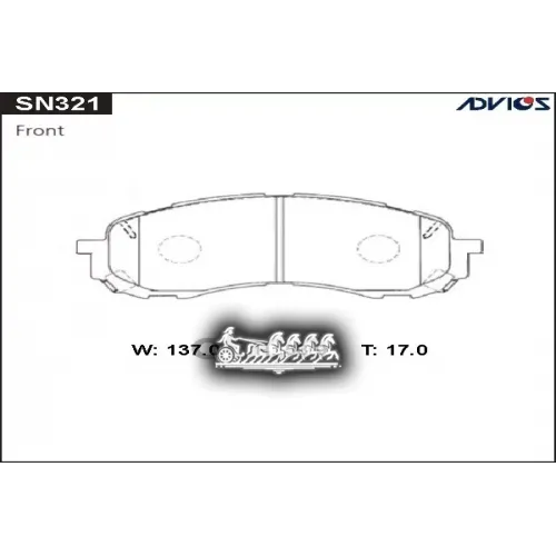 Тормозные Колодки Дисковые Subaru Impreza/Legacy ADVICS 