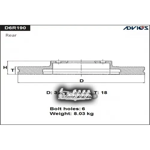 Тормозной Диск Mitsubishi Pajero Sport Задн. Вент. D 315Мм 08- ADVICS 
