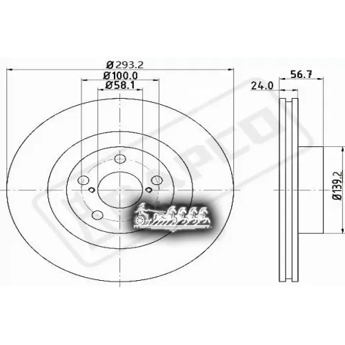 Диск Тормозной Subaru Forester/Impeza/Legacy/Xv Перед.вент. BAPCO 