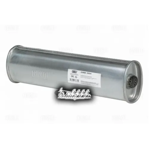 Глушитель Универс. (Овальный) 97Х171, L=400, D=50 (Нерж. Алюм. Сталь) (Emm 3504) Trialli 