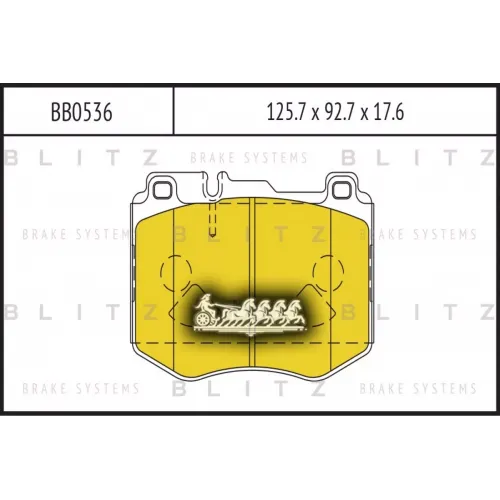 Колодки Тормозные Дисковые Перед Прав/Лев Blitz 