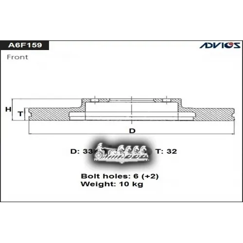 Диск Тормозной Lexus/Toyota Land Cruiser Prado/4Runner/Gx460 09- Перед. ADVICS 