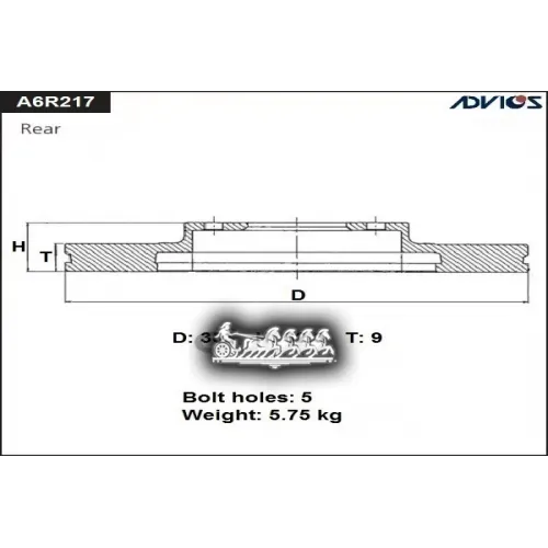 Тормозной Диск Toyota Rav 4 Задн. D 303Мм -06 1.8/2.0 ADVICS 