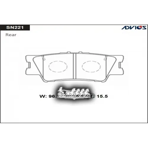 Тормозные Колодки Дисковые Toyota Rav 4/Camry Задн. 06- 2.4/3.5 ADVICS 