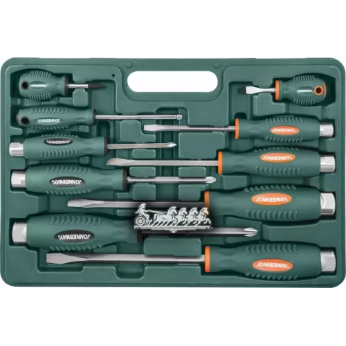 Набор Отверток Ударных. Силовые Под Ключ. Шлиц И Крест. 10 Предметов 47735 Jonnesway 