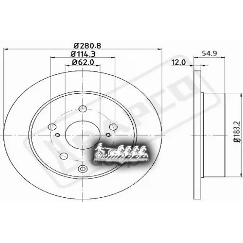 Диск Тормозной Geely Emgrand Задн. BAPCO 