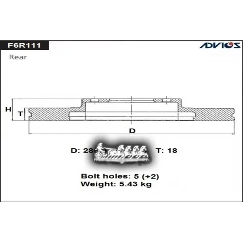 Тормозной Диск Subaru Impreza/Legacy/Outback D 290Мм -09 ADVICS 