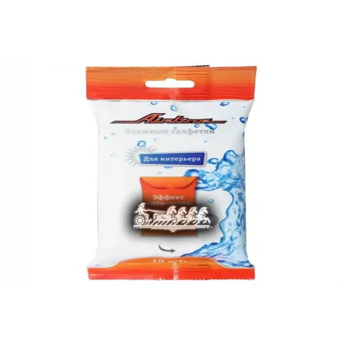 Салфетки Влажные Для Автосалона И Интерьера (10 Шт.) AIRLINE 