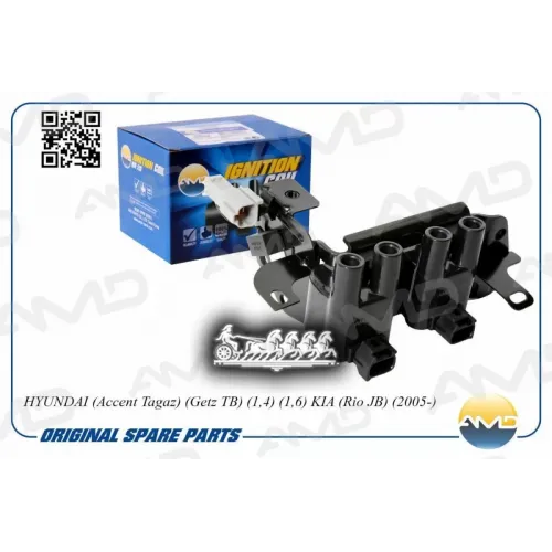 Катушка Зажигания Hyundai/Kia Accent Тагаз/Getz/Elantra/Matrix 1.4/1.5/1.6 AMD 