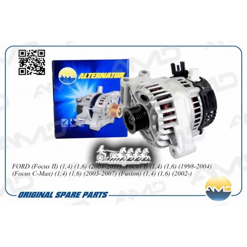 Генератор Ford Focus 2/Fusion 04- 1.4/1.6 AMD 