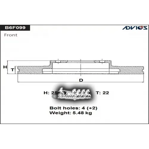 Диск Тормозной Nissan Note/Micra 02- Перед. ADVICS 