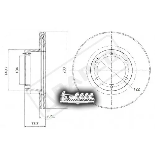 Диск Тормозной Gaz 3302 Перед. BAPCO 