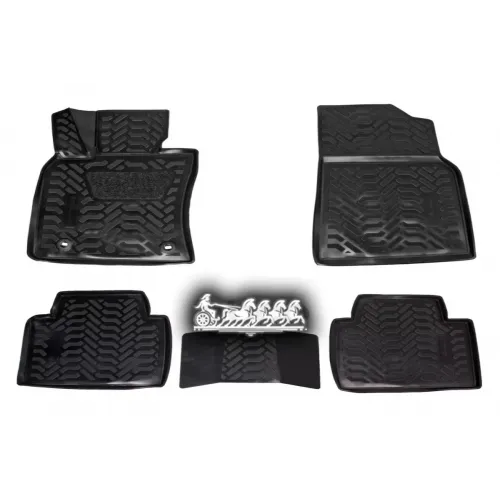 Коврики В Салон Toyota Camry 17-, 5 Шт., Выс.борт, 3D С Подпятником, Тэп, Черн. AIRLINE 