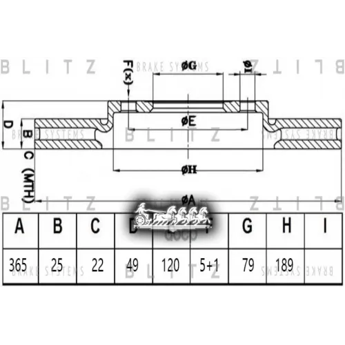 Диск Тормозной Land Rover Range Rover 12- Задн.вент. Blitz 