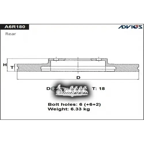 Диск Тормозной Lexus/Toyota Land Cruiser Prado/Gx470 02- Задн. ADVICS 