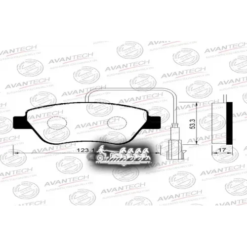Тормозные Колодки Дисковые Fiat/Opel Doblo/Panda/Corsa D 01- Задн. AVANTECH 