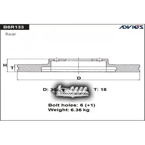 Диск Тормозной Nissan Pathfinder 05- Задн. ADVICS 
