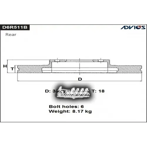 Тормозной Диск Mitsubishi Pajero Задн. Вент. D 332Мм 07- ADVICS 