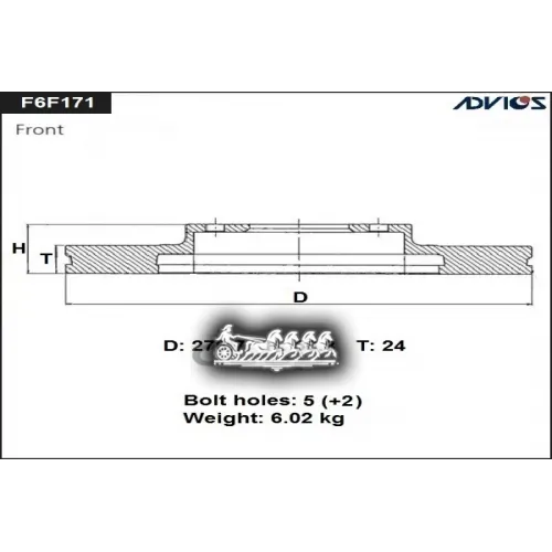 Диск Тормозной Subaru Forester 07- Перед. ADVICS 