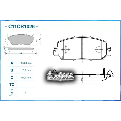 Тормозные Колодки Дисковые Honda Cr-V V 16- CWORKS 