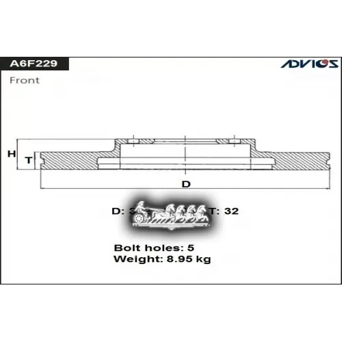Тормозной Диск Toyota Land Cruiser J70 Перед. Вент. ADVICS 