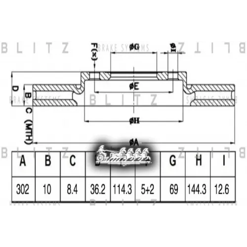 Диск Тормозной Mitsubishi Outlander/Asx 10- Задн. Blitz 