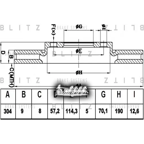 Диск Тормозной Honda Accord 08- 2.0-2.4 Задн. Blitz 
