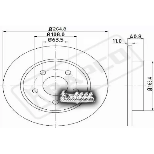 Диск Тормозной Ford Focus/C-Max 04- Задн. BAPCO 
