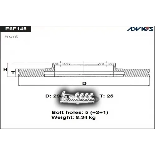 Диск Тормозной Mazda 6 07- Перед. ADVICS 
