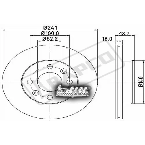 Диск Тормозной Hyundai I10 08- Перед.вент. BAPCO 