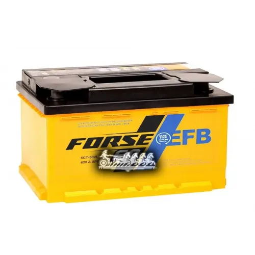 Аккумулятор Efb 6Ct-60Vlr Lb 60Ah 620A 242Х175х175 Полярность 0 Клеммы A Тип Крепления В3/В13 FORSE 