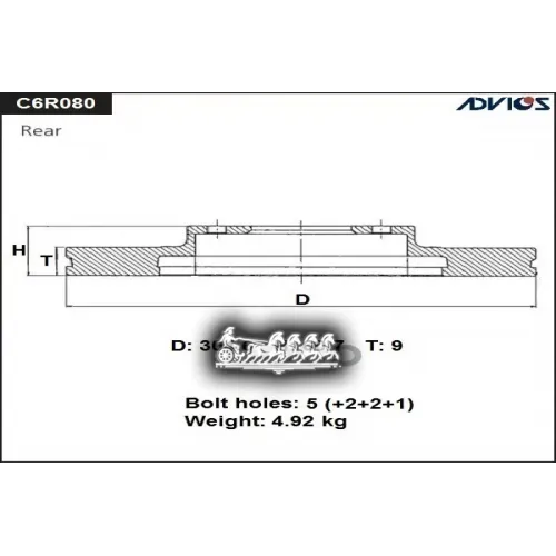 Диск Тормозной Honda Cr-V 11- Задн. ADVICS 