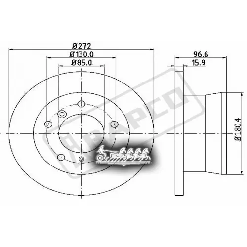 Диск Тормозной Sprinter(W463)/Lt 96-06 Задн. BAPCO 