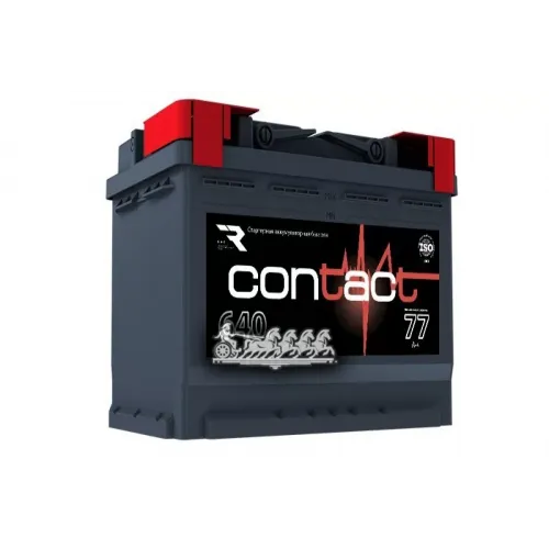 Аккумулятор Contact 77 Ah, 640 A, 276X175x190 Обр. Contact 