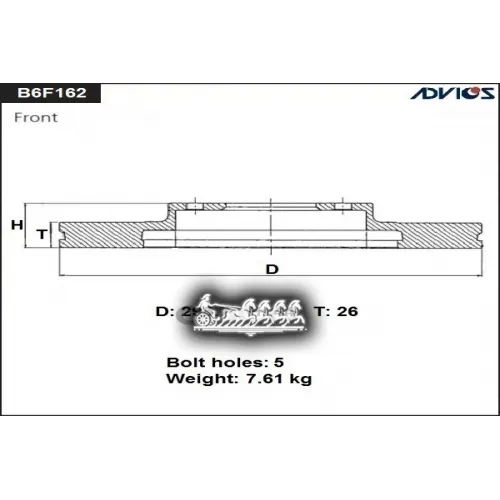 Диск Тормозной Nissan Qashqai/X-Trail 07- Перед. ADVICS 