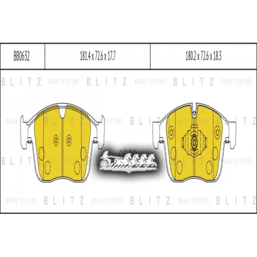 Колодки Тормозные Дисковые Передние Volvo Xc60 08- Blitz 