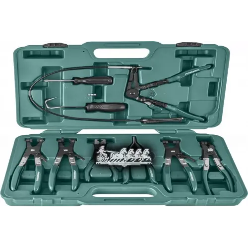 Набор Щипцов Для Демонтажа Пружинных Хомутов Патрубков. 9 Предметов 48571 Jonnesway 