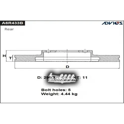 Тормозной Диск Toyota Avensis Задн. D 290Мм 09- ADVICS 