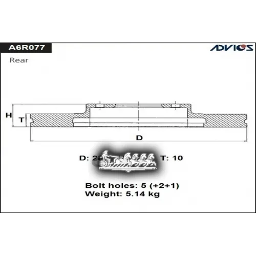 Диск Тормозной Lexus/Toyota Harrier/Rx U30 03- Задн. ADVICS 