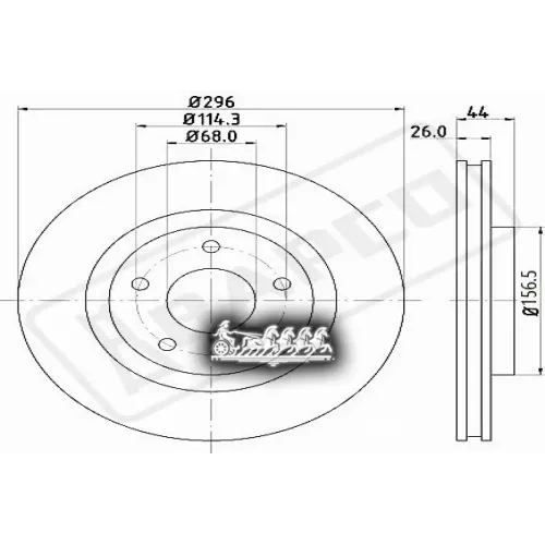 Диск Тормозной Nissan Qashqai/X-Trail/Juke 07- Перед. Вент. BAPCO 