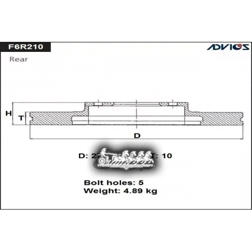 Диск Тормозной Subaru Forester 12- Задн. ADVICS 
