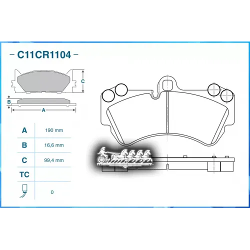 C11cr0249 Тормозные Колодки Дисковые Mb W463 89- CWORKS 