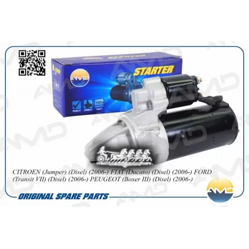 Стартер Ford/Psa Transit/Jumper/Ducato/Boxer 06- 2.2/3.2 D AMD 