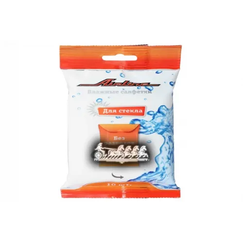 Салфетки Влажные Для Стеклянных Поверхностей (10 Шт.) AIRLINE 