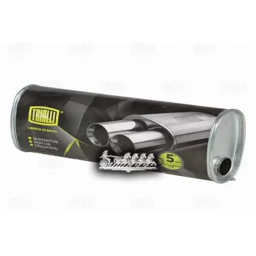 Глушитель Универсальный (Овальный) 131Х221, L=485, D=50, Смещ. 62 Мм (Алюм. Сталь) Trialli 