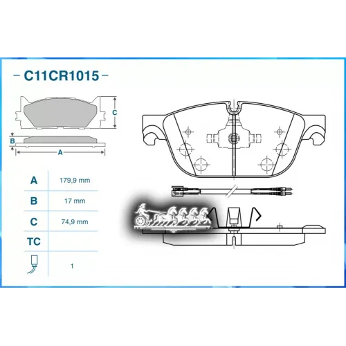 Тормозные Колодки Дисковые Psa C5 Iii 08- CWORKS 