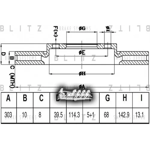 Диск Тормозной Mazda Cx-5 11- Задн. Blitz 