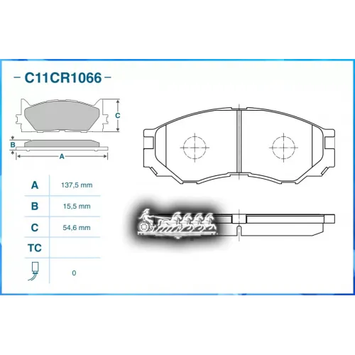 Тормозные Колодки Дисковые Mitsubishi L200 96- CWORKS 